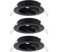 Spot encastré Choose Kit de base orientable rond 84mm 50° max. 3x10W 230V gradable Noir mat Noir mat G