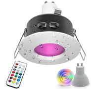 Spot encastré chromothérapie IP65 LED 6 W GU10 box douche lampe RGB 3000 K 6000 K lumière multicolore 230 V