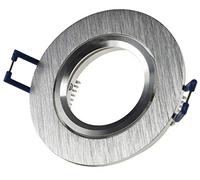 Spot encastré de plafond ChiliTec, acier inoxydable brossé, diamètre 68 mm, fixation orientable avec anneau de fixation