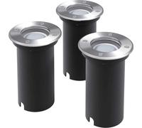 Spot encastré de sol à LED 3 pcs. Outdoor Rond