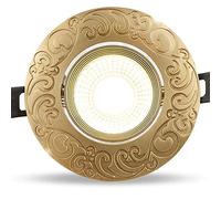 Spot encastré en cuivre Pur de Style européen, Spot LED américain COB, plafonnier de Salon, éclairage rétro en Forme d'œil de bœuf pour Couloir