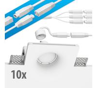 Spot encastré en plâtre GIDS DIY avec ampoule GU10 450lm blanc chaud 10