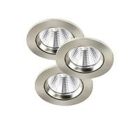 Spot encastré FREMONT 3-Kit Métal Brossé Nickel, H.6.8 - IP23 - LED Module / Intérieur