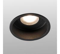 Spot Encastré Hyde 1 Lampe Cadre Rond Ip44 Noir Noir
