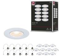 Spot encastré Kit de 10 fixe rond 90 mm GU10 max. 10x10W 230V gradable Blanc Blanc G