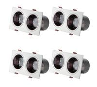 Spot encastré LED 20 W, Downlight rétrofit, 3 Couleurs sélectionnables 30 K, 40 K, 60 K, Cri90, plafonnier Double tête réglable à 20 °, Spot à intensité Variable
