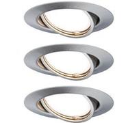 Paulmann 93425 Spot encastré LED Base rond incl. 3x5W gradable projecteurs encastrés Acier brossé spot métal lampe encastrée 3000 K