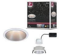 Spot encastré LED 3-Step-Dim Cole Coin Kit de 1 IP44 rond 88mm Coin 6W 470lm 230V gradable 2700K Blanc#Argent mat