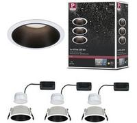 Spot encastré LED 3-Step-Dim Cole Coin Kit de 3 IP44 rond 88mm Coin 3x6W 3x470lm 230V gradable 2700K Blanc#Noir mat