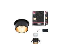 Spot encastré LED 3-Step-Dim Gil Coin IP44 rond 68mm Coin 6W 470lm 230V gradable 2700K Noir mat#Doré