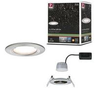 Spot encastré LED 3-Step-Dim Nova Coin fixe IP44 rond 78 mm Coin 6W 470lm 230V gradable 2700K Acier brossé Acier brossé G