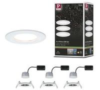Spot encastré LED 3-Step-Dim Nova Coin Kit de base fixe IP44 rond 78 mm Coin 3x6W 3x470lm 230V gradable 2700K Blanc dépoli Blanc dépoli G