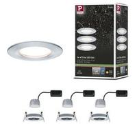 Spot encastré LED 3-Step-Dim Nova Coin Kit de base fixe IP44 rond 78 mm Coin 3x6W 3x470lm 230V gradable 2700K Alu tourné G
