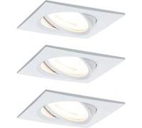 Spot encastré LED 3-Step-Dim Nova Coin Kit de base orientable carré 84x84mm 50° Coin 3x6W 3x470lm 230V gradable 2700K Blanc dépoli Blanc dépoli G