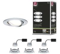 Paulmann 93487 Nova Spot encastrable jeu de 3 LED LED 18 W Aluminium (tourné)