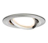 Spot encastré LED 3-Step-Dim Nova Coin orientable rond 84mm 50° Coin 6W 470lm 230V gradable 2700K Acier brossé Acier brossé