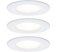 Spot encastré LED 3-Step-Dim Nova Kit de base fixe IP44 rond 78mm GU10 3x6,5W 3x460lm 230V gradable 2700K Blanc dépoli Blanc dépoli G
