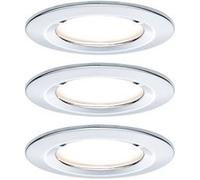 Spot encastré LED 3-Step-Dim Nova Kit de base fixe IP44 rond 78mm GU10 3x6,5W 3x460lm 230V gradable 2700K Chrome Chrome G