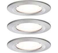 Spot encastré LED 3-Step-Dim Nova Kit de base fixe IP44 rond 78mm GU10 3x6,5W 3x460lm 230V gradable 2700K Acier brossé Acier brossé G