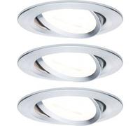 Spot encastré LED 3-Step-Dim Nova Kit de base orientable rond 84mm 50° GU10 3x6,5W 3x460lm 230V gradable 2700K Alu tourné G