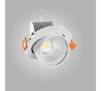 Spot Encastré LED 30W TRUNK 3000K Blanc Chaud Orientable Ø 148Mm