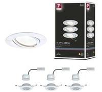 Spot encastré LED Base Coin Kit de base orientable rond 90mm 20° Coin 3x5W 3x370lm 230V 3000K Blanc Blanc G
