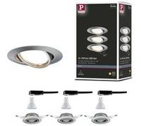 Paulmann Spot encastré LED 93420 rond 3x5W GU10 3000K acier brossé