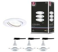 Spot encastré LED Base Kit de base orientable rond 90mm 20° GU10 3x5W 3x350lm 230V 3000K Blanc Blanc G