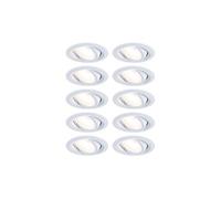 Spot encastré LED Blance Kit de 10 orientable 25° 10x4,8W 10x440lm 3000K Blanc 230V