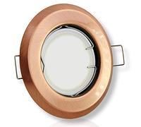 Spot encastré LED bronze rond 5 watts blanc chaud 230V - GU10 spot encastré 55-60mm trou de forage - installation - spots encastrés de plafond - spots encastrés de plafond spot