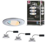 Paulmann 93095 LED spots encastrés Calla kit de 3 orientable IP65 90 mm 30° 3x550lm White Switch 3x5W projecteurs encastrés Chrome mat 3000K