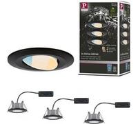Spot encastré LED Calla Kit de 3 orientable IP65 rond 90mm 30° 3x5W 3x400lm 230V White Switch Noir mat Noir mat G