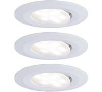 3 spots encastrables Calla LED intégrée 4000K IP65 3x680lm rond orientable blanc dépoli Paulmann