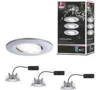 Spot encastré LED Calla Kit de base orientable IP65 rond 90mm 30° 3x6W 3x530lm 230V 4000K Chrome mat Chrome mat G