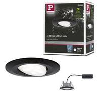 Paulmann 92461 spots encastrés LED Calla rond incl. 1x6W IP65 blanc neutre projecteur encastré Noir mat orientable Spots plast. lampe encastrée 4000K