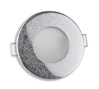 Spot encastré LED Chrome - rond 5 watts blanc froid 12V MR16 - pour salle de bain, extérieur IP44 Ø60 - trou de forage 75mm - terrasse de salle de bain encastrée - spots encastrés au