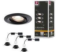 Spot encastré LED Easy Dim Nova Mini Plus Coin Kit de base orientable rond 66mm 15° Coin 3x4W 3x310lm 230V 2700K Noir mat Noir mat G