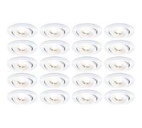 Paulmann Spot encastrable LED 99997 4,8 W orientable 82 mm 70° blanc mat Pack de 20