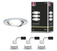 Paulmann Spot encastrable Nova 93451 – Jeu de 3 LED 18 W Aluminium (tourné)