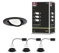 Paulmann 94471 Luminaire à LED encastrable jeu de 3 LED 18 W noir (mat)