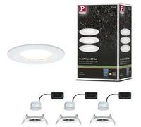 Paulmann Nova Spot encastrable pour salle de bains jeu de 3 LED LED 18 W IP44 blanc mat