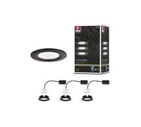 Spot encastré LED Nova Coin Kit de base fixe IP44 rond 78mm Coin 3x6W 3x470lm 230V 2700K Noir mat