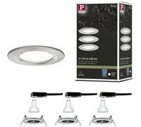 Spot encastré LED Nova Kit de base fixe IP44 rond 78 mm GU10 3x6,5W 3x470lm 230V 4000K Acier brossé Acier brossé G