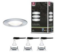 Spot encastré LED Nova Kit de base fixe IP44 rond 78mm GU10 3x6,5W 3x460lm 230V 2700K Alu tourné