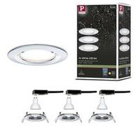 Spot encastré LED Nova Kit de base fixe IP44 rond 78mm GU10 3x6,5W 3x460lm 230V 2700K Chrome Chrome G