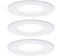 Spot encastré LED Nova Kit de base fixe IP44 rond 78mm GU10 3x6,5W 3x470lm 230V 4000K Blanc dépoli Blanc dépoli G