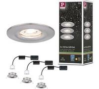 Paulmann Spot encastrable LED Nova Mini 94301 EBL 3x4W 2700K acier brossé jeu de 3