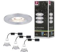 Spot encastré LED Nova Mini Coin Kit de base fixe IP44 rond 65mm Coin 3x4W 3x310lm 230V 2700K Alu tourné