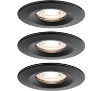 Spot encastré LED Nova Mini Coin Kit de base fixe IP44 rond 66mm Coin 3x4W 3x310lm 230V 2700K Noir mat Noir mat