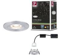 Spot encastré LED Nova Mini Coin Luminaire individuel fixe IP44 rond 65mm Coin 4W 310lm 230V 2700K Alu tourné
